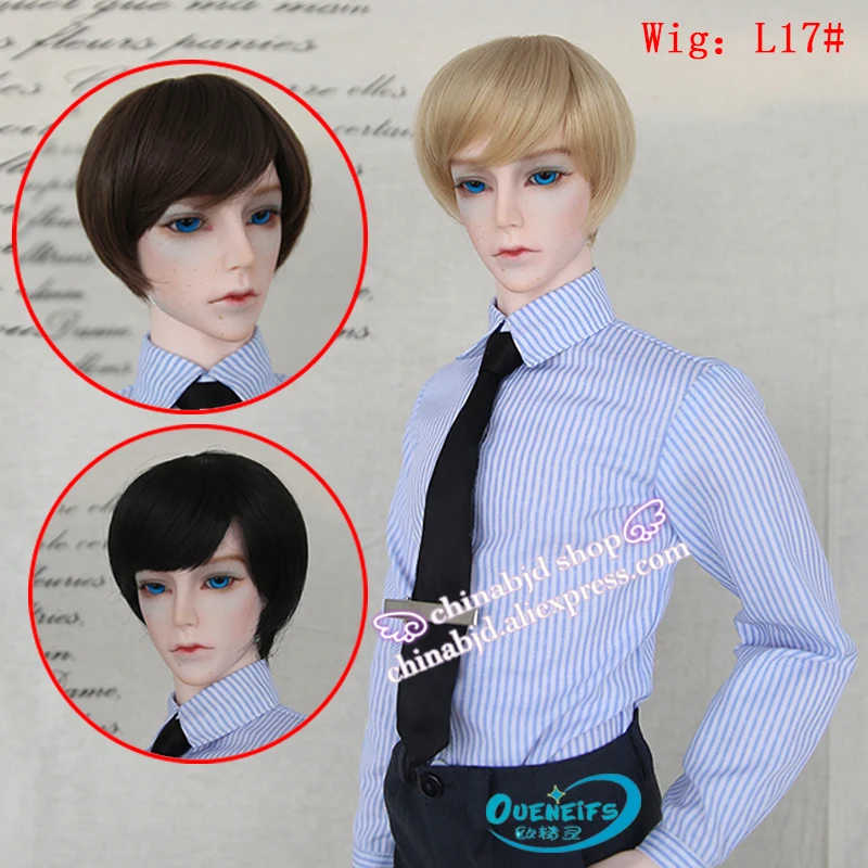 

Wig For Doll BJD free shipping wig 9-10 inch 1/3 high-temperature wig boy short hair doll with bangs fashion type stylish hair