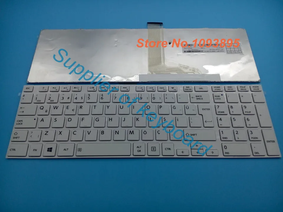 NEW For Toshiba Satellite L850-19E L850-1H4 L850-1V1 L855-01Y White Laptop Turkish Keyboard