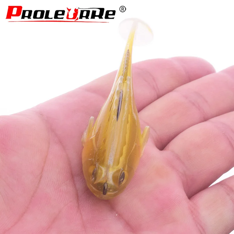 Proleurre black jig head Jump fishing lure soft pike lure 75mm 13g bass fishing tackle shad soft bait boat code seabass bait