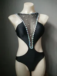 2019 venus wakacje czarny rhinestone stroje kąpielowe sexy lady diament bikini siamese przędzy netto strój kąpielowy dojrzały strój kąpielowy dla kobiet