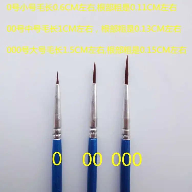 1 Piece Paint Brush Miniature Detail Fineliner Nail Art Drawing Wolf Paint Brushes  Acrylic Supply