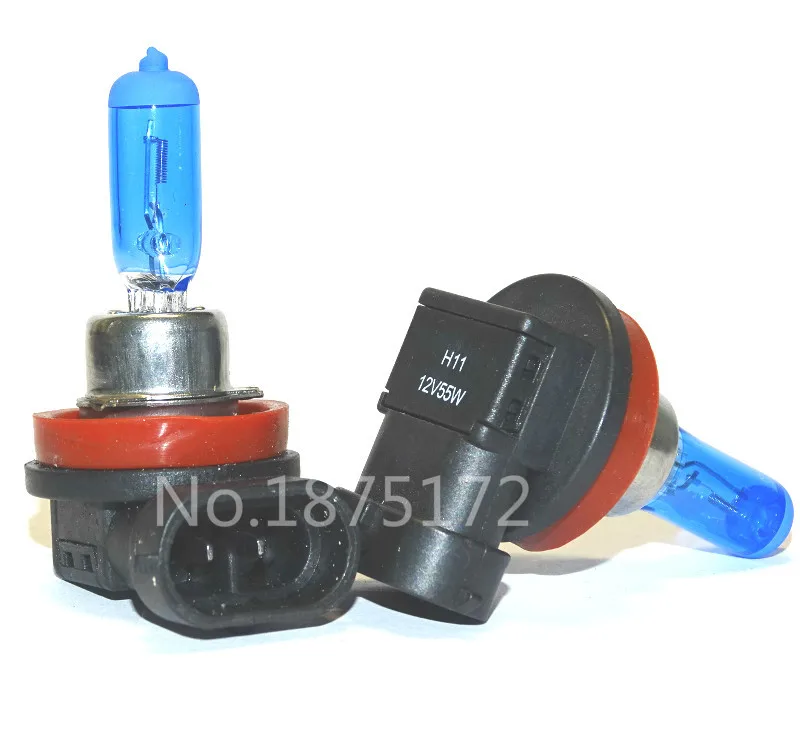 2Pcs H11 DC 12V 55W 5000K Super Putih Lampu Mobil Lampu Bohlam Kabut Lampu Bohlam Auto Kepala lampu Mobil Lampu Putih