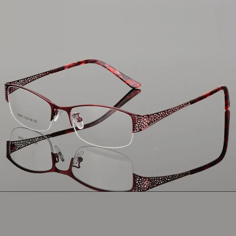 Reven Jate Halb Randlose Brillen Rahmen Optische Verordnung Halb-Rim Brille Spektakel Rahmen Für frauen Brillen Weiblich