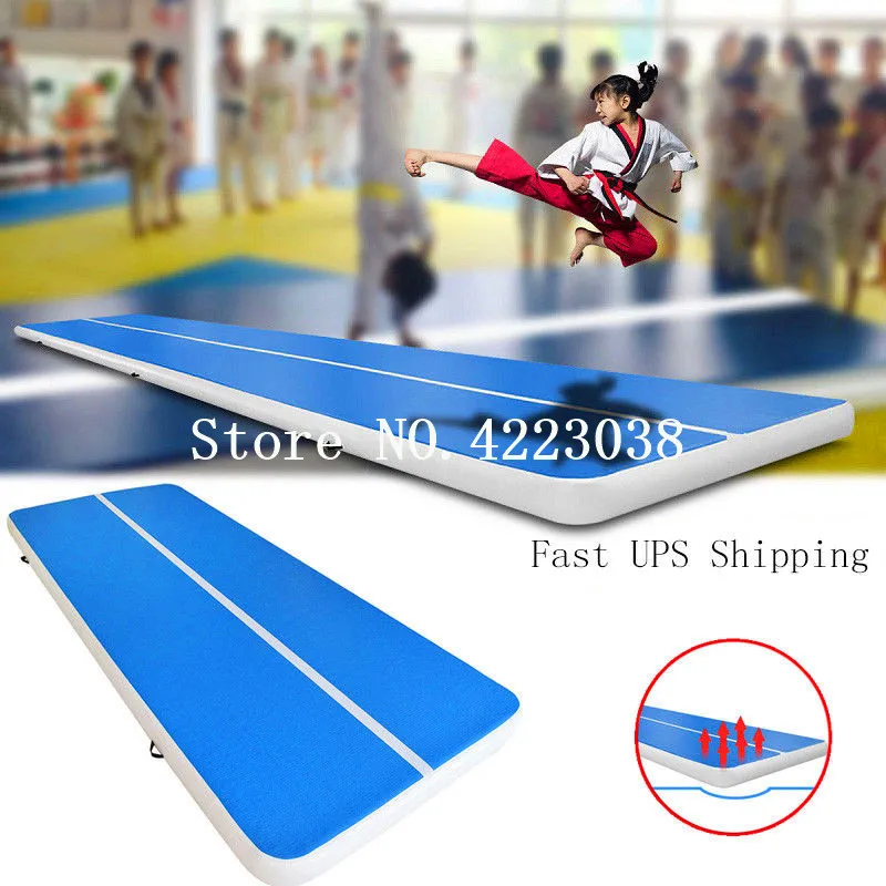 Free Shipping Free Pump 6x1x0.2m Inflatable Air Track Gymnastics Tumbling Mat Air Floor For Home Use, Beach, Park