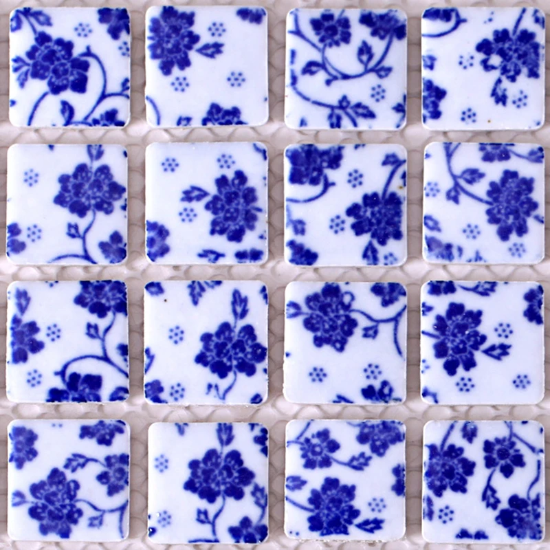 azulejo de mosaico em ceramica azul e branco 25 mm decoracao em mosaico suporte para chao de parede de banheiro piscina pia de cozinha malha 01