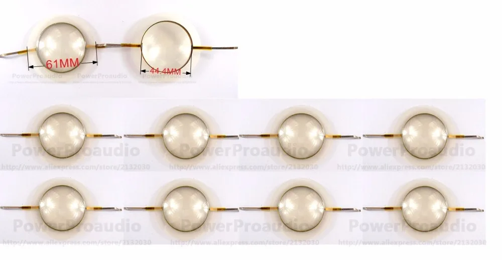 10 pcs 44.4 mm 44.5mm Flat Aluminium Wire  Diaphragm Tweeter Voice Coil For B&C DE250 DE160 8 ohm DIY