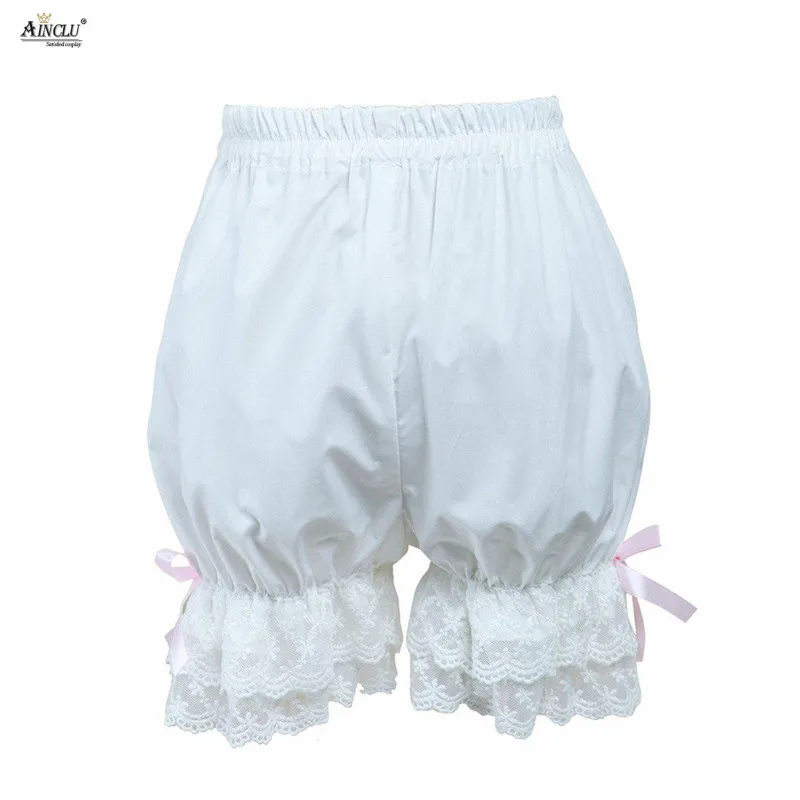 Summer/Spring Ainclu New Arrival XS To XXL Free Shipping Cemavin Cute Elastic Waist White Lace Lolita Trousers/Bloomers/Shorts