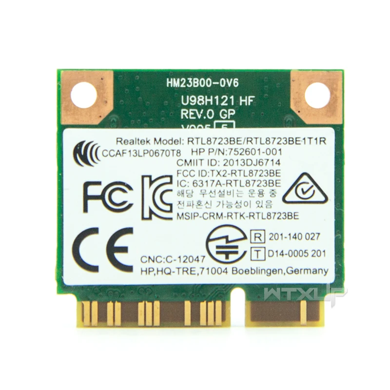 Wifi 300Mbps + Bluetooth 4.0 MINI PCI-E Kartu untuk RTL8723BE SPS 753077-001 Jaringan WIFI Kartu untuk Hp 470 455 450 445 440 G2