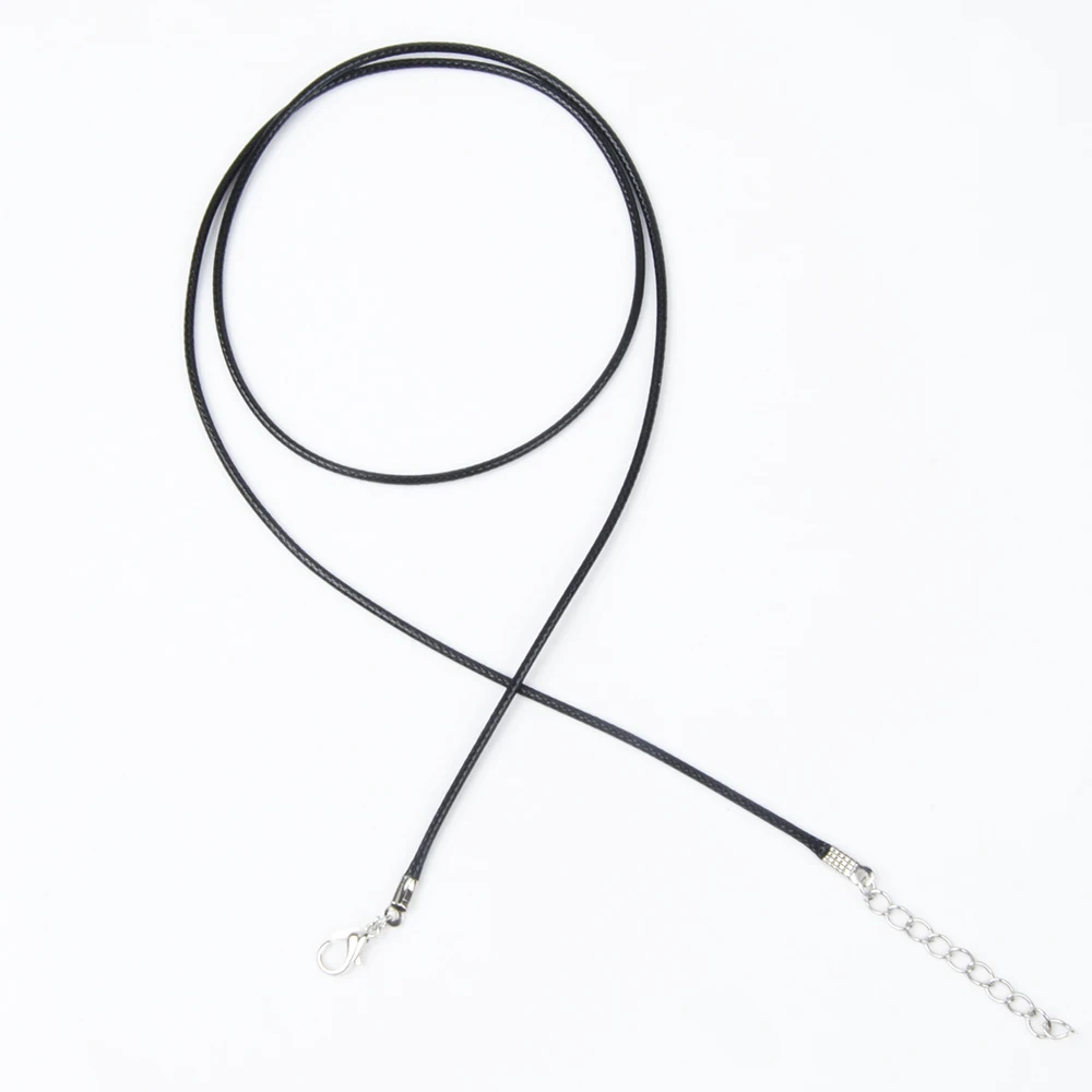 Chanfar 20pcs 2mm 71cm with extender chain Leather Necklace With Lobster Clasp DIY Jewelry Making Findings Accessories