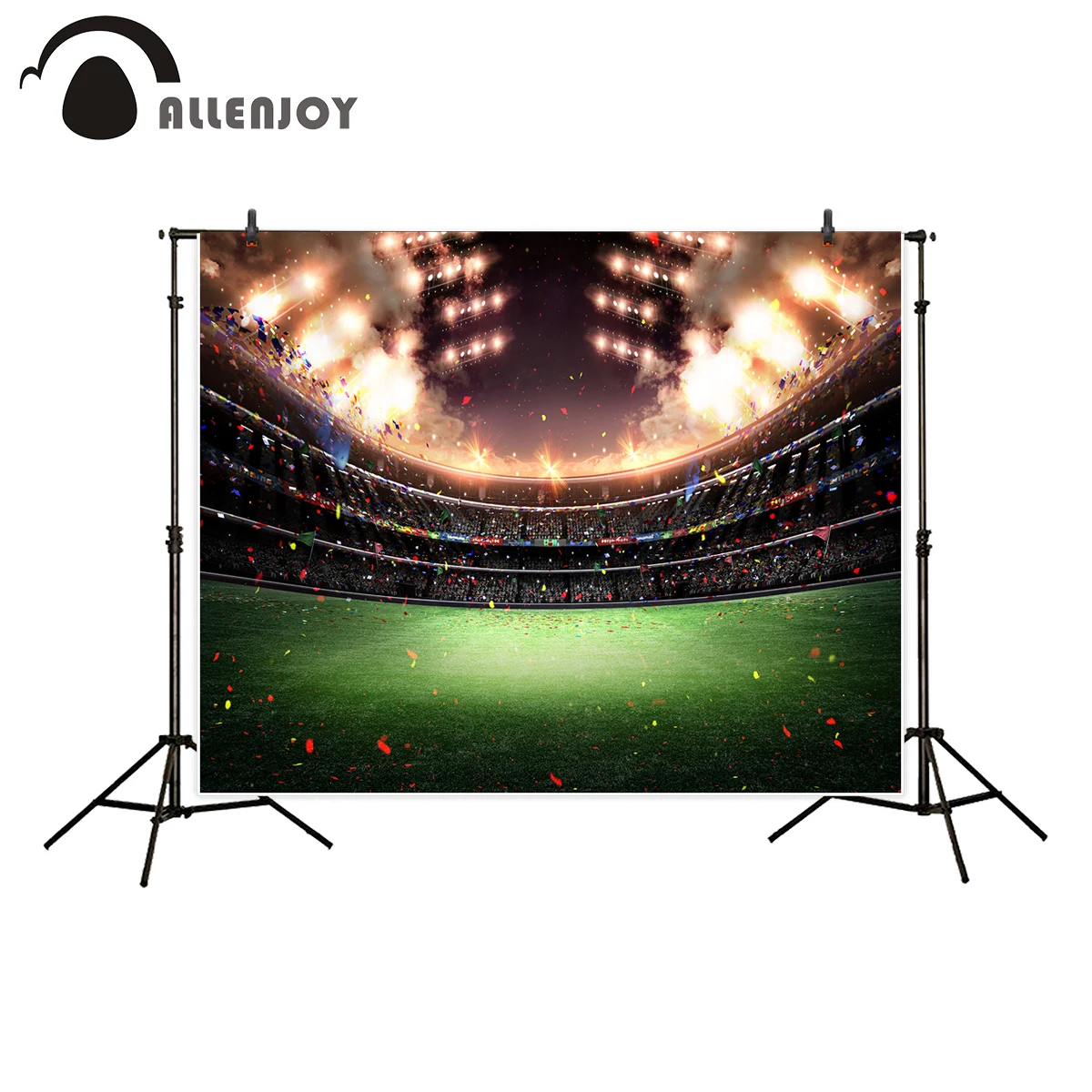 Allenjoy football field photography backdrop Playground lawn Shiny Fireworks background boy party photo studio photography