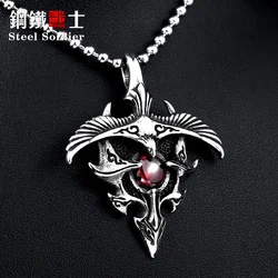 Steel soldier new products stainless eagle with stone pendant men and women good detail necklace pendant