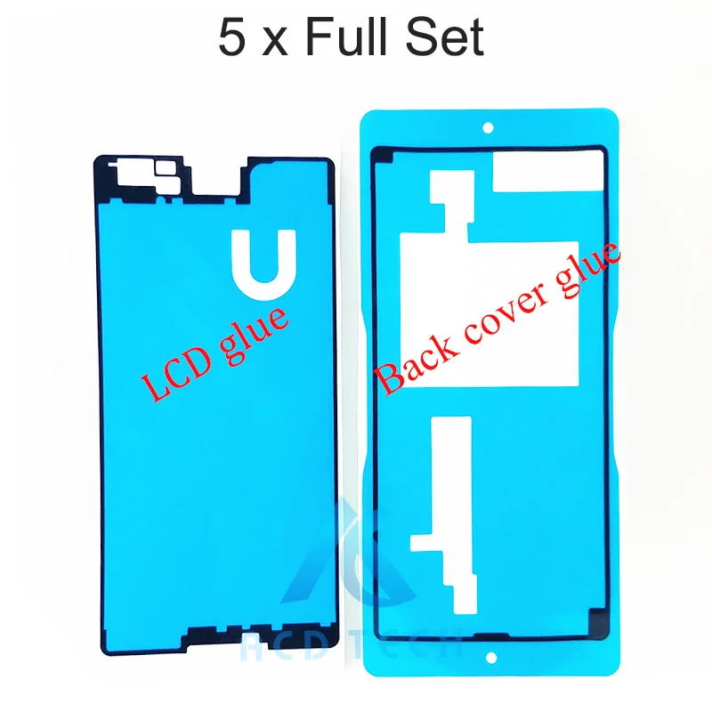 5Pcs/Lot Front LCD Screen Waterproof Adhesive Back Cover Sticker Tape For SONY Xperia M5 M5Dual E5603 E5606 E5653 Full Set Glue