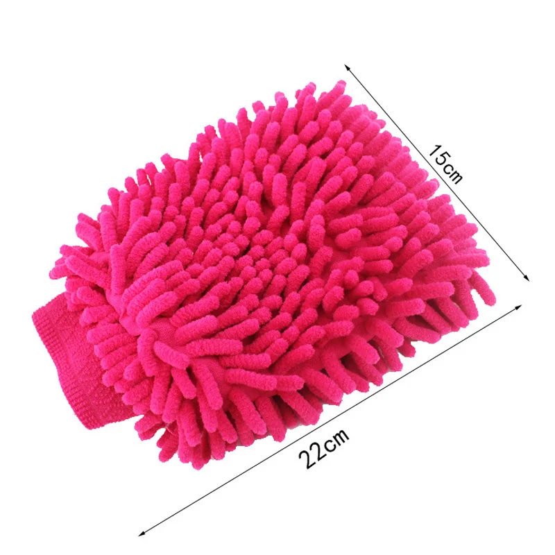 1Pc Double Side Car Wash Gloves Cleaning Sponge Cloth Brush Tools Microfiber Clean Window Coral Car detailing Cloths Home Duster