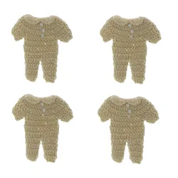 12Pcs Handmade Mini Crochet Clothing For Baby Shower Baptism Craft Party Favors Decorations 7.6cm