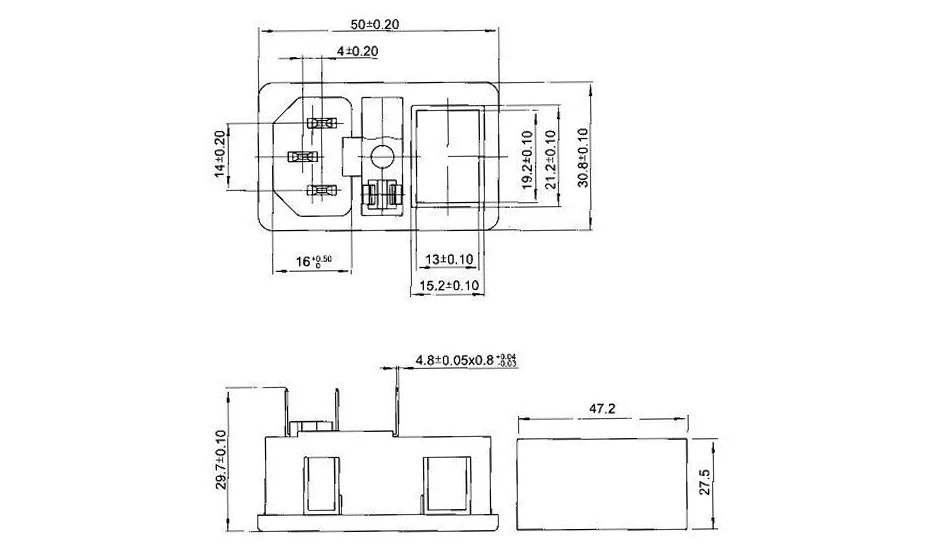 Rocker Switch Fused IEC 320 C14 Inlet Power Socket Fuse Switch Connector Plug Connector 4