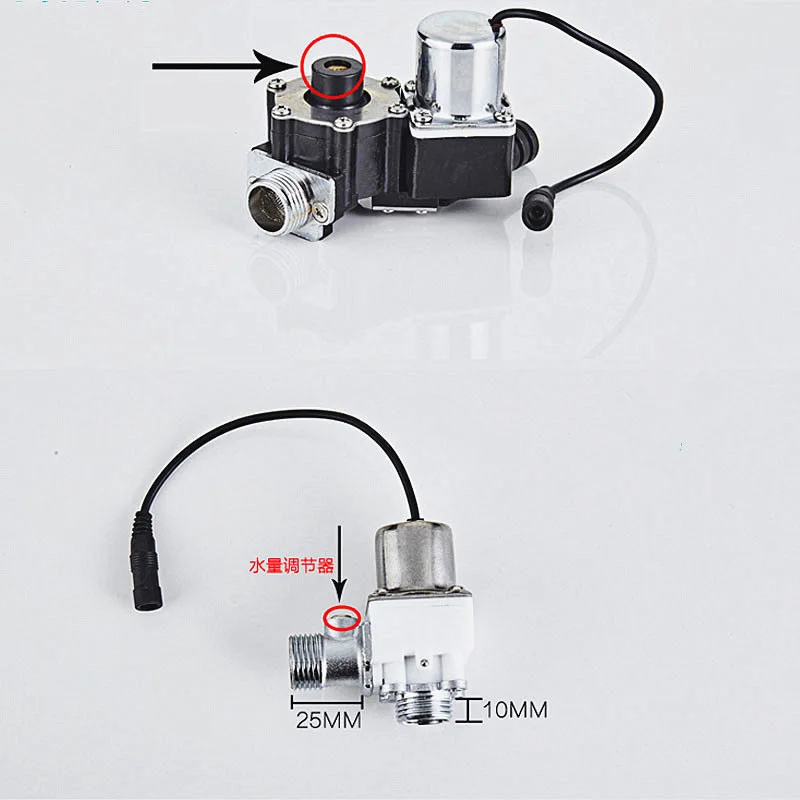 Toilet Concealed Automatic Sensor Urinal Flush Valveceramic Integrated Solenoid Valve Standing Urinal Flusher Panel Accessories