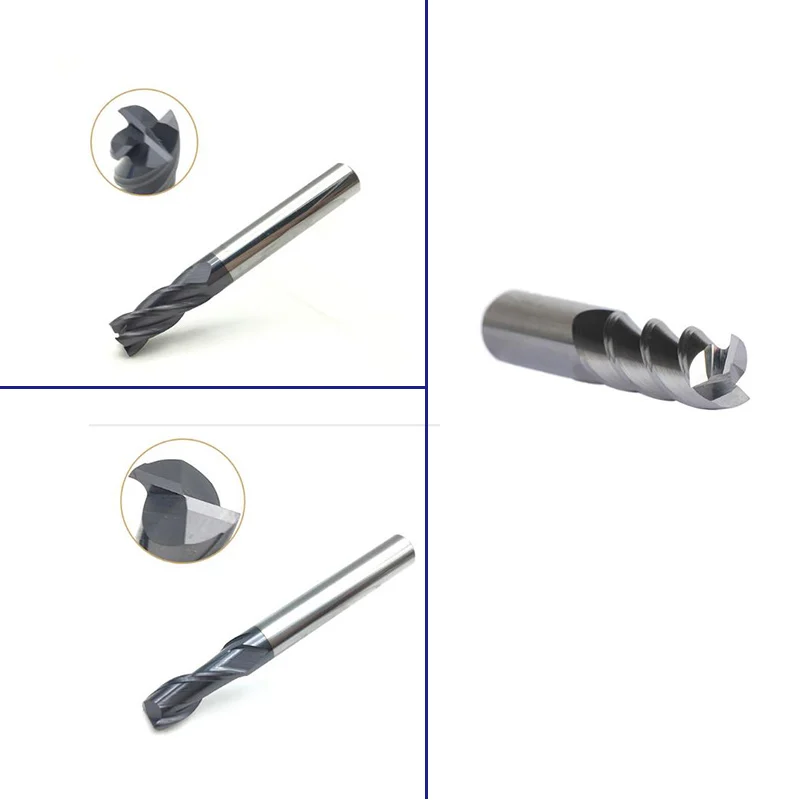 10 PCS Piatto end mill 1 millimetri 1.5 millimetri 2 millimetri 2.5 millimetri 3 millimetri 4 millimetri Carbide end Macinapepe taglierina HRC50 Fresatura di Acciaio Al Tungsteno Fresa Macinapepe