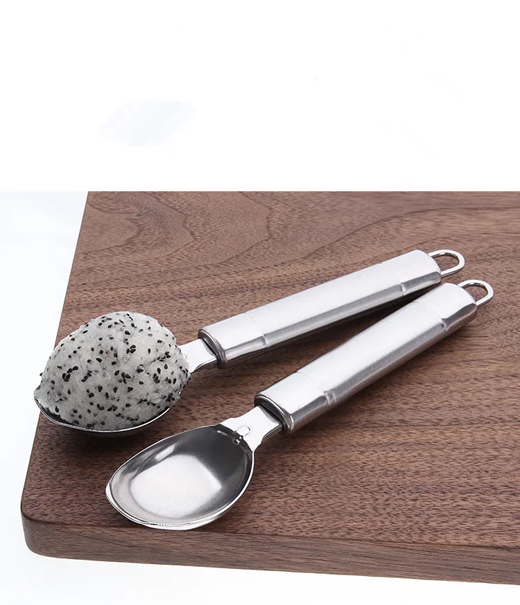 1PC Stainless Steel Ice Cream Scoop Ice Ball Maker Frozen Yogurt Cookie Dough Meat Balls Rice Dishes Ice Cream Spoon Tool KX 257