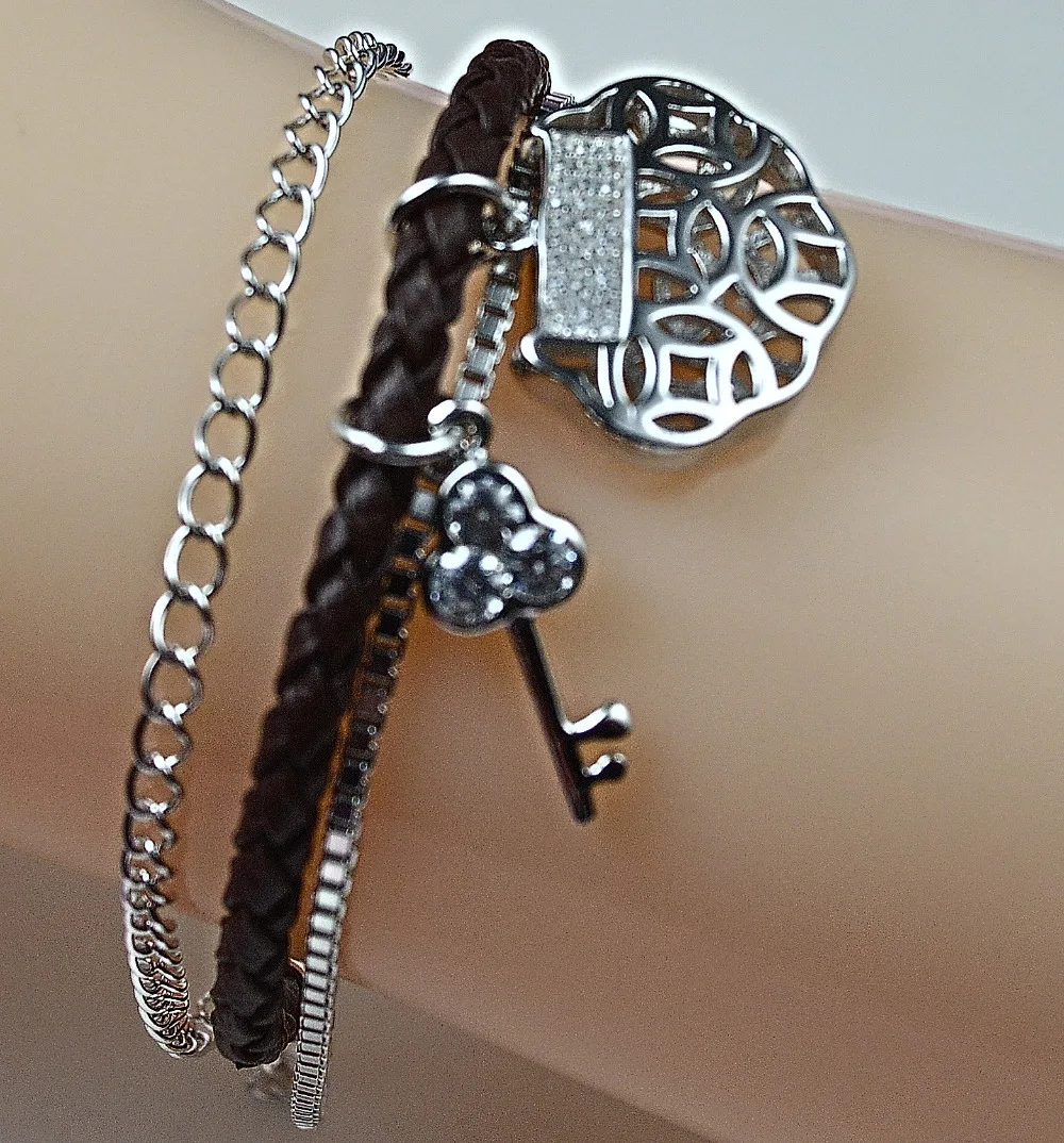 

Простой браслет из стерлингового серебра 925 пробы, фианит, браслет из кубической веревки, 9 г, BR31097