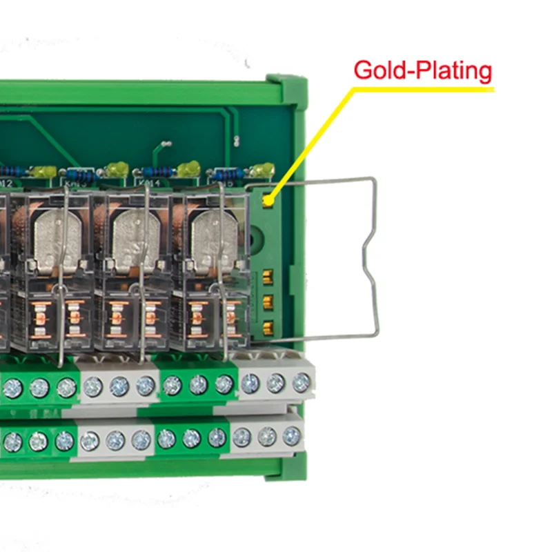 16 チャンネルオムロン DPDT G2R-2 Din レールマウントリレーモジュール