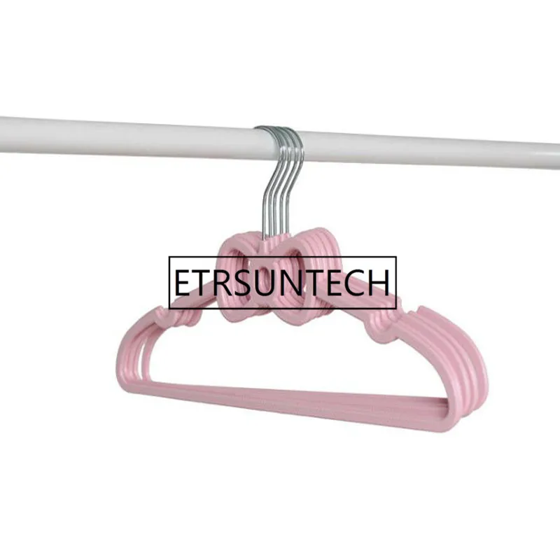 100pcs 40 CM High-end Durable Pink Slip Hangers Plastic Hangers Bow Tie ABS Plastic Drying Clothes Hangers