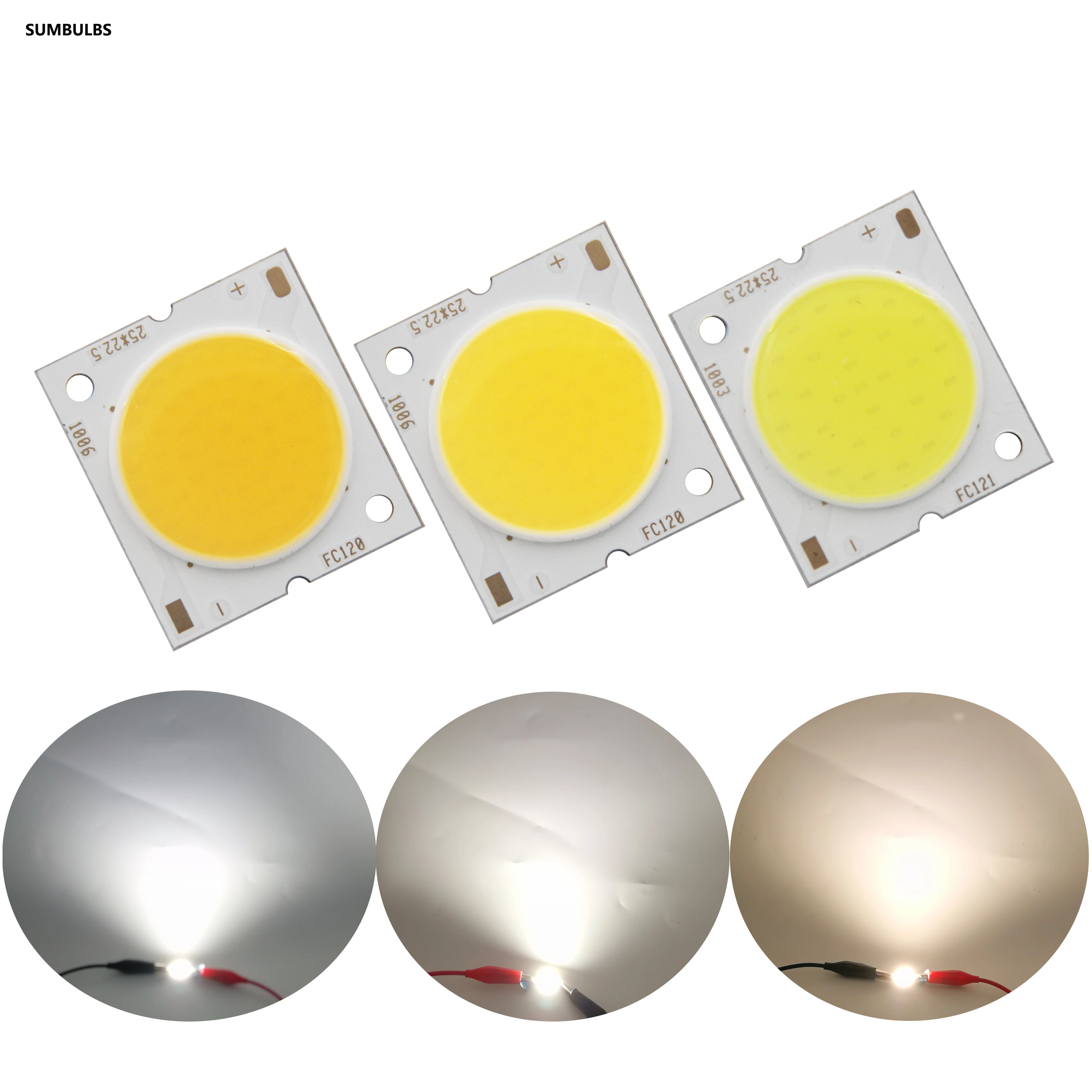 

[sumbulbs] 25*23mm 20mm lighting area led cob light source led diode chip Cold warm Nature White for down track light lamp