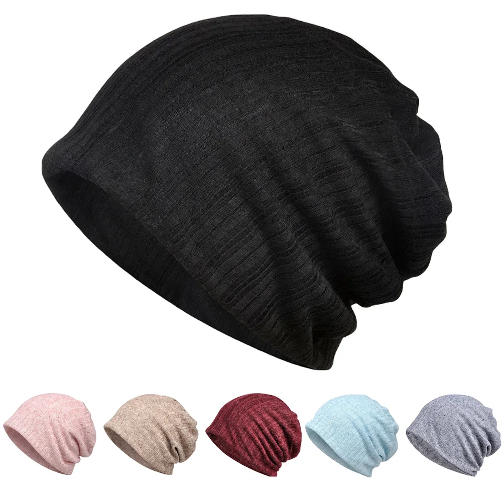 

Ladies Thin Slouchy Beanie Hat Breathable Hollow Cap Neck Scarf Wrap Multi-Use HATRX0001