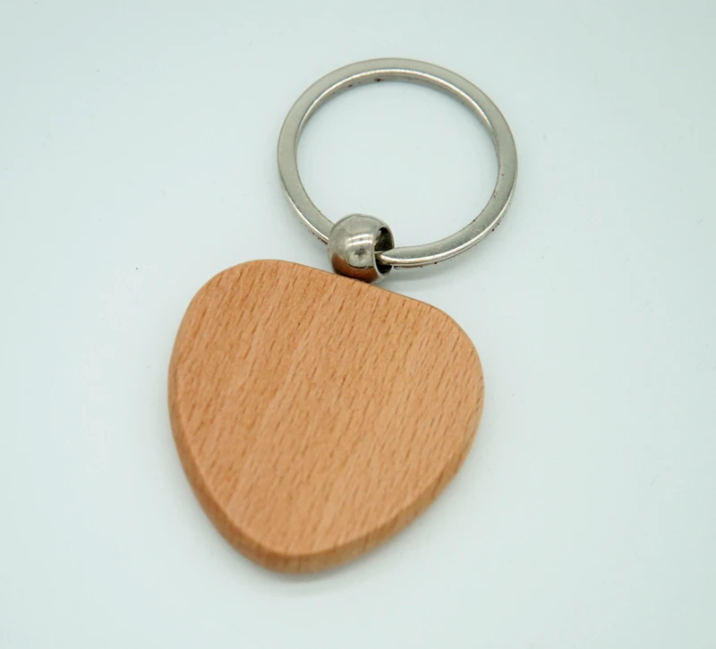 

50pcs Blank Heart Wooden Key Chain DIY Promotion Tags Promotional Gifts Keychain Pendants