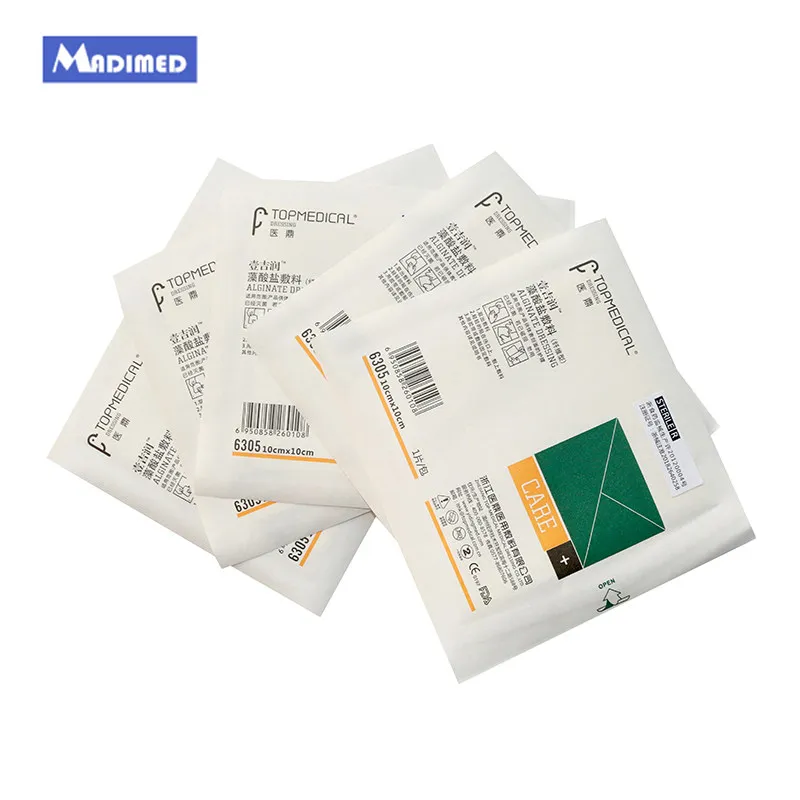 10pcs/ lot 10X10cm nonsticky alginate calcium wound moist dressing Pressure ulcer paste Acute & chronic wounds Infected wounds