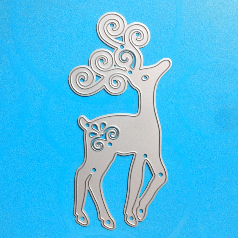 

YINISE Metal Cutting Dies For Scrapbooking Stencils Christmas Deer DIY Cut Album Cards Decoration Embossing Folder Die Cuts Mold