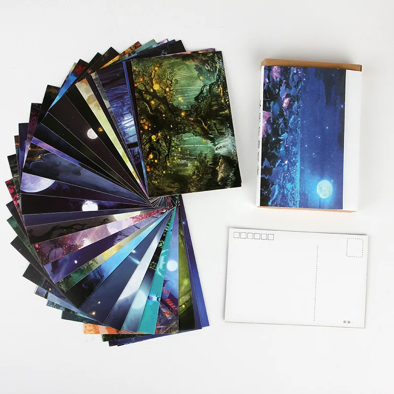 30 Sheets/Set Darkness Before Dawn LOMO Card DIY Mini Postcard Greeting Message Cards Birthday Gift Card Student Gift