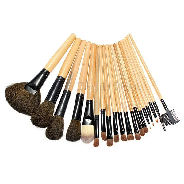 

wholesale best selling Professional make-up brush set 19pcs makeup cosmetics brush with leather pouch 5 sets/lot free shipping