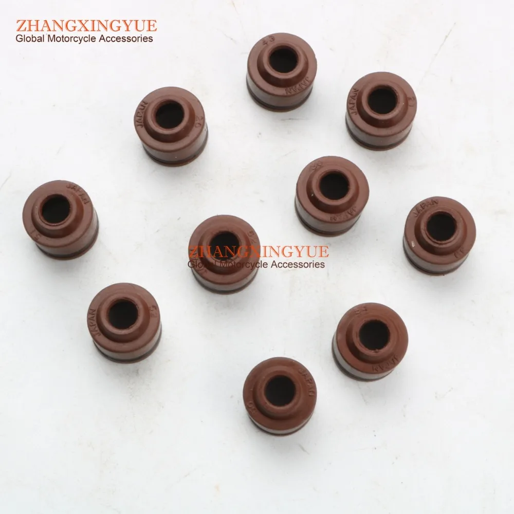 10pc High quality valve oil seal for SYM Fiddle Li S Jet4 Mio Simply Li Symphony Sr X Pro 50cc Mio Eu2 /3 100cc 12209H6B900