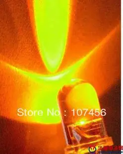 100pcs/lot free shipping!!! 3mm flashing yellow LED(5000mcd)3mm blinking yellow led flash water clear light lamp