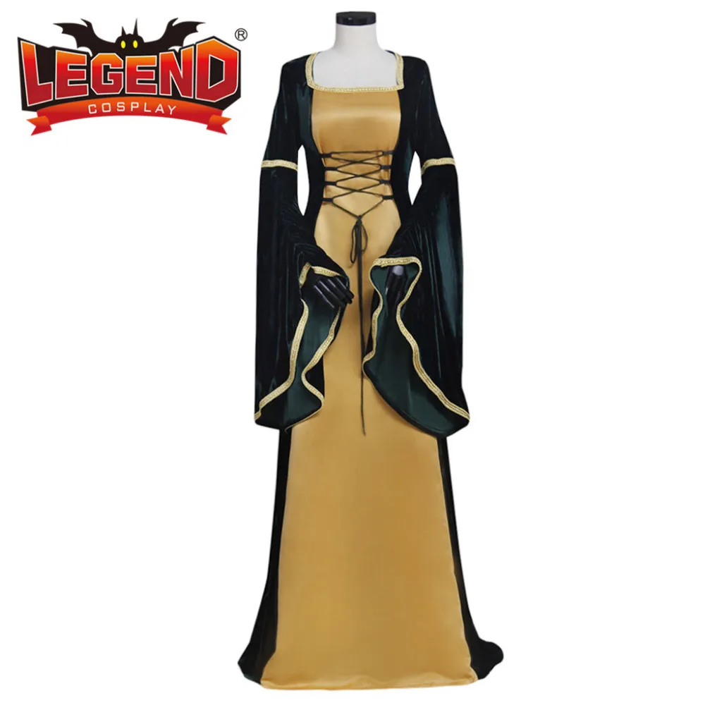 Medieval Renaissance Gothic Lolita Velvet Dress Victorian Civil War Ball Gown Dress Costume Cosplay