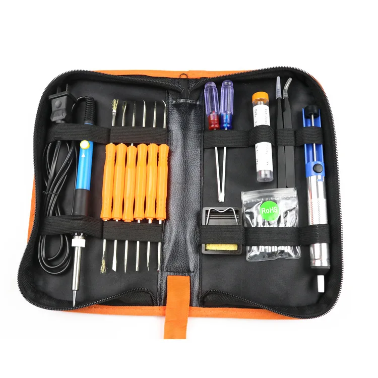 Saldatore 60W kit di ferro per saldatura elettrica a temperatura regolabile 110V / 220V pompa dissaldante pinze per filo di stagno strumenti di saldatura