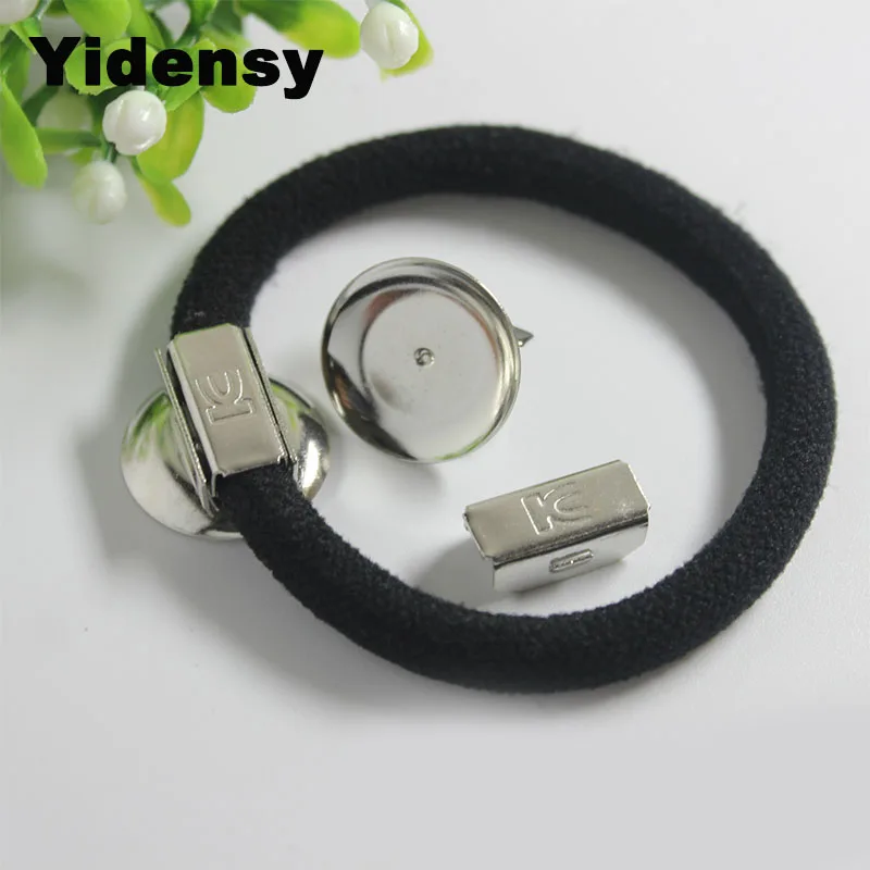Yidensy 10 sztuk spinki do włosów baza ustawienie 18mm podstawa do gumki liny DIY komponenty do wyrobu biżuterii akcesoria