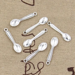 40pcs Charms Kitchen Cooking Spoon 24x6mm Handmade Pendant  Making fit,Vintage Tibetan Bronze Silver color,DIY For  Necklace