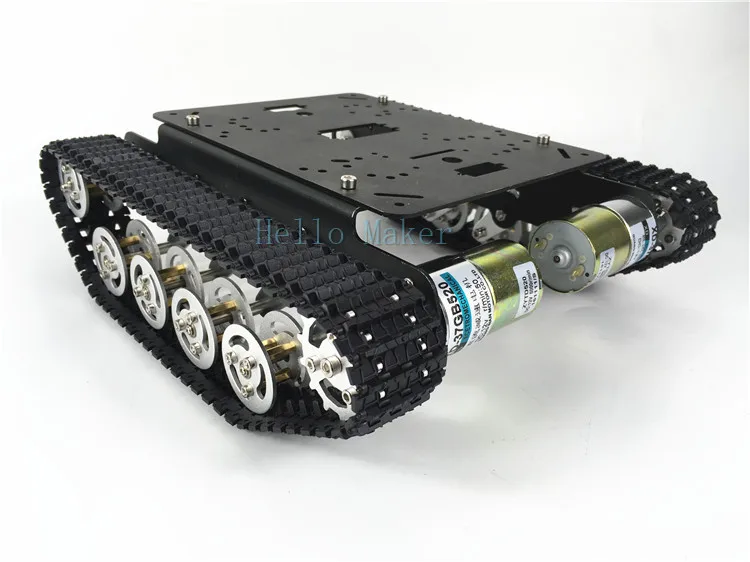 Tanque amortiguador TS100, chasis de coche con orugas, 37 motores, Robot de plataforma de desarrollo de coche inteligente