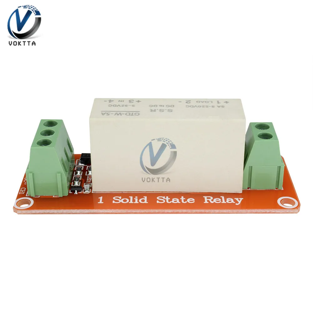 DC 5A 3-32V 5A Solid State Relay 1 Channel SSR Module High Low Level Trigger Switching Solid State Relay Board For Arduino