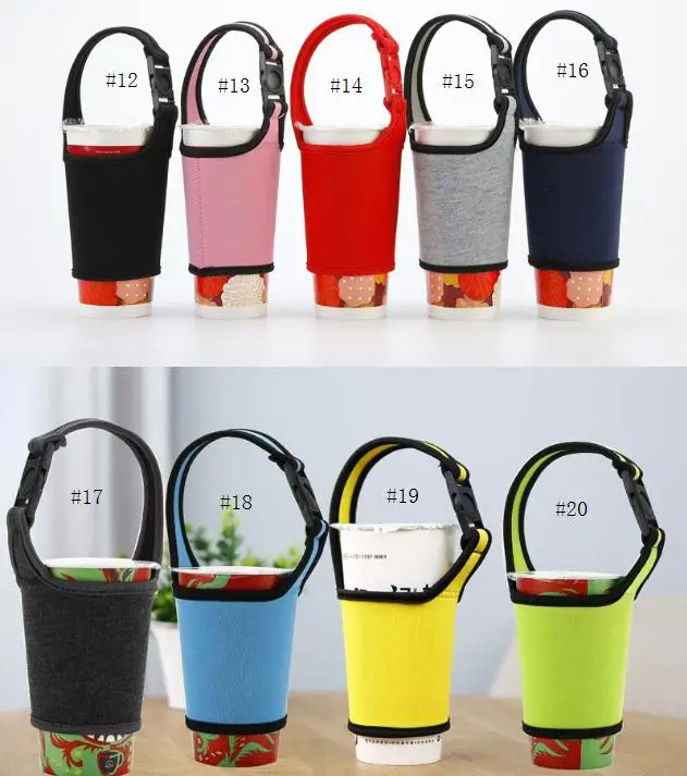 

300pcs Bottle Storage Holder Milk Tea Coffee Hand Drinks Cloth Cover With Braces Anti Scald Cup Sleeve Submersible MaterialSN207