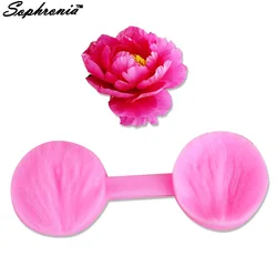 Sophronia Mini Peony Veiner Mold Silicone Molds For Gumpaste Fondant Cake Decorating Kitchen Bakeware m458, 8.1*3cm