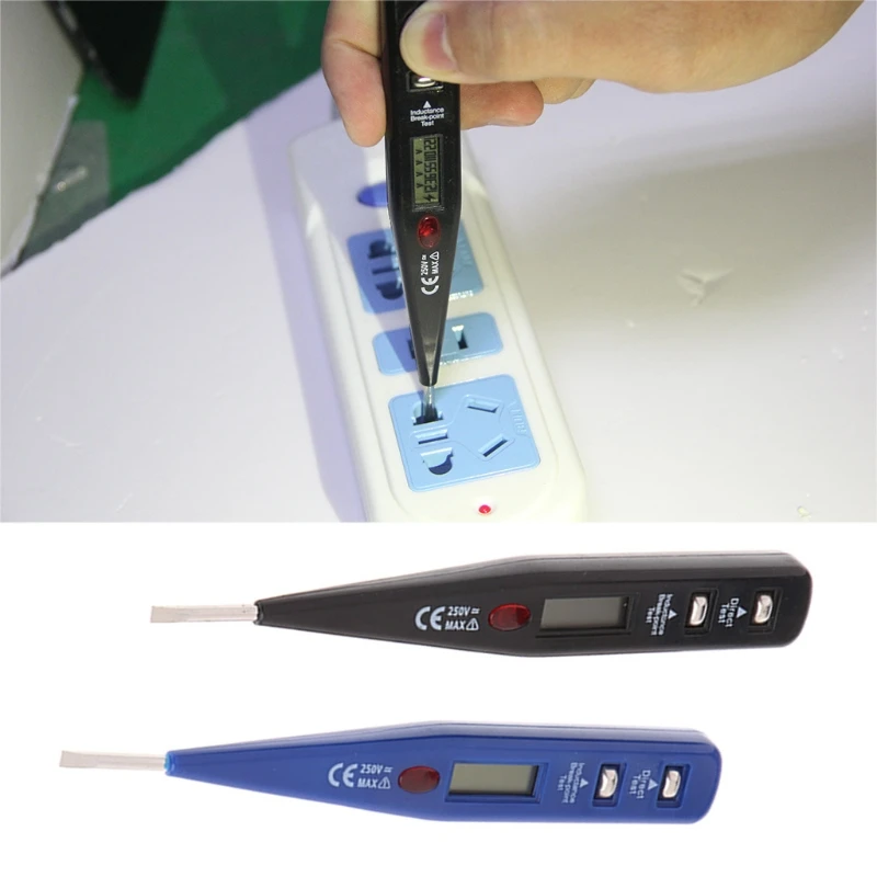 Electric Indicator Voltage Meter Digital Voltmeter 12V-250V Socket Wall AC/DC Power Outlet Detector Sensor Tester Pen