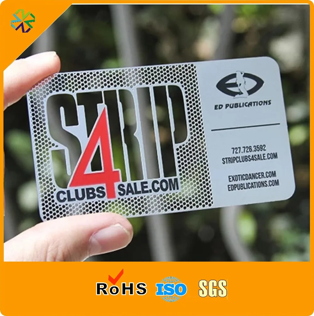 

high quality special laser out metal business cards,metal card