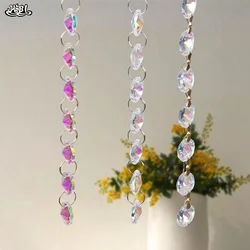 Hbl Charm Ab 14Mm Glas Kristal Kralen Lamp Chain Garland Kroonluchter Prisma Achthoek Kralen Chain Craft Sieraden Woondecoratie