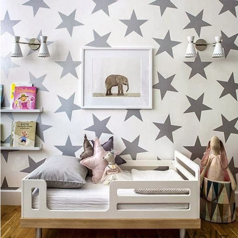 JJRUI Gold Stars Vinyl Wall Decal Stickers Golden Star Kids Baby Room Decor Art Nursery Decor 4 SIZE 21 COLOR GOLD