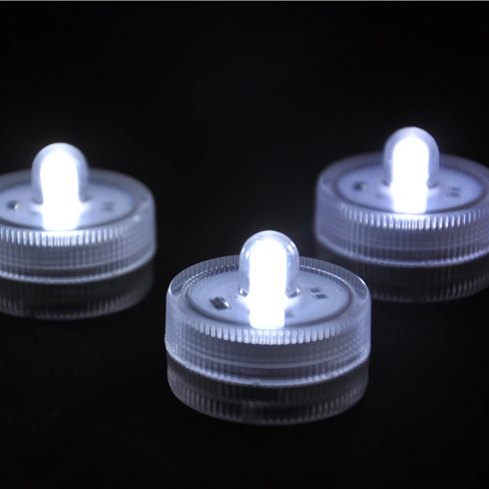 

12pcs/lot 100% Waterproof LED Tea Light Submersible LED Tea Light Candles For Wedding Party Events Floral Centerpiece Decor
