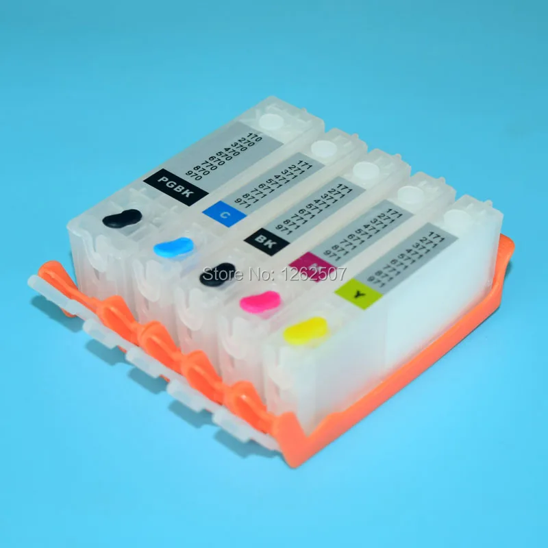 ME 5/6Colors PGI-470 CLI-471 470 471 Refillable Ink Cartridge For Canon Pixma MG6840 MG5740 TS9040 TS8040 TS5040 TS6040 Printer view 2