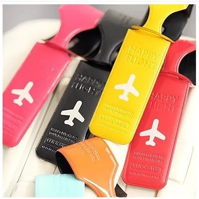 Creative Travel Accessories Luggage Tag cover PU Leather Suitcase ID Address Holder Baggage Boarding Tags Portable Label