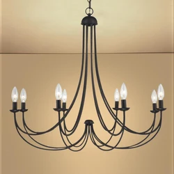 country simple candle iron chandelier light lamp LED droplight arcuate modern iron LED chandelier for dinning